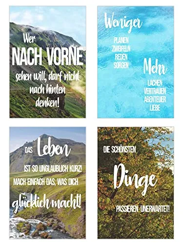 Edition Seidel Leben & Momente ansichtkaarten SW02 21225 set 100 met spreuk