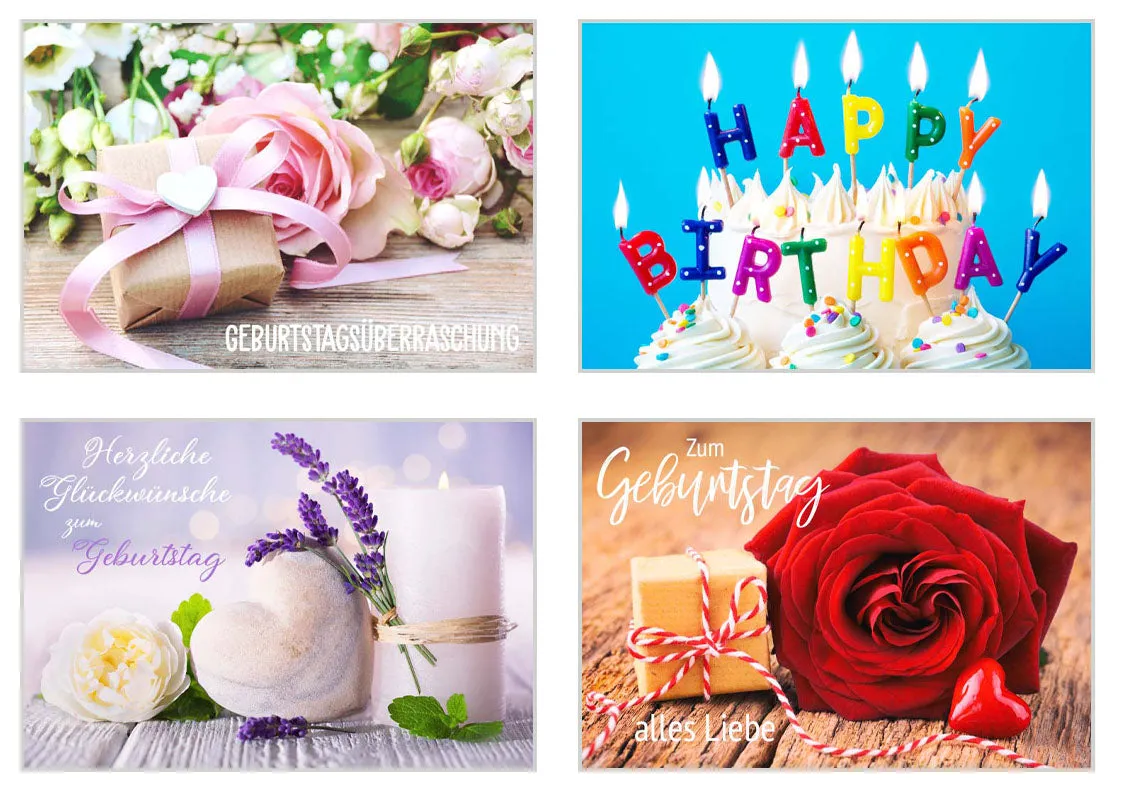 Edition Seidel Premium verjaardagskaart 20361 set van 20 met envelop