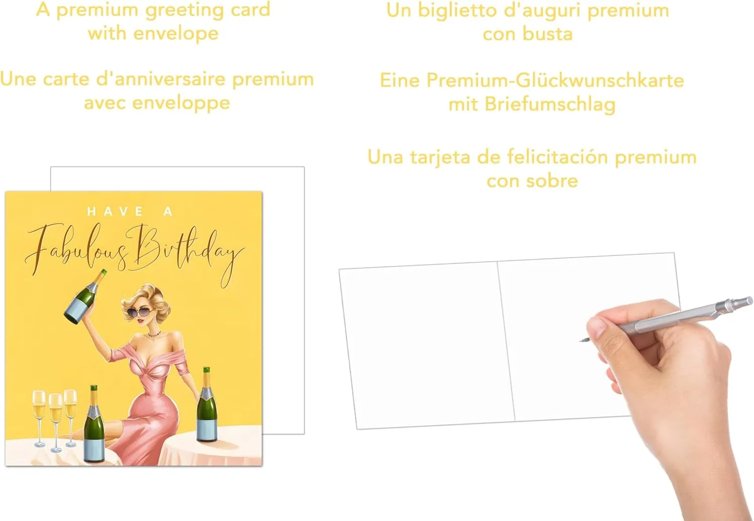 Edition Seidel Premium verjaardagskaart GQ290 sekt proost