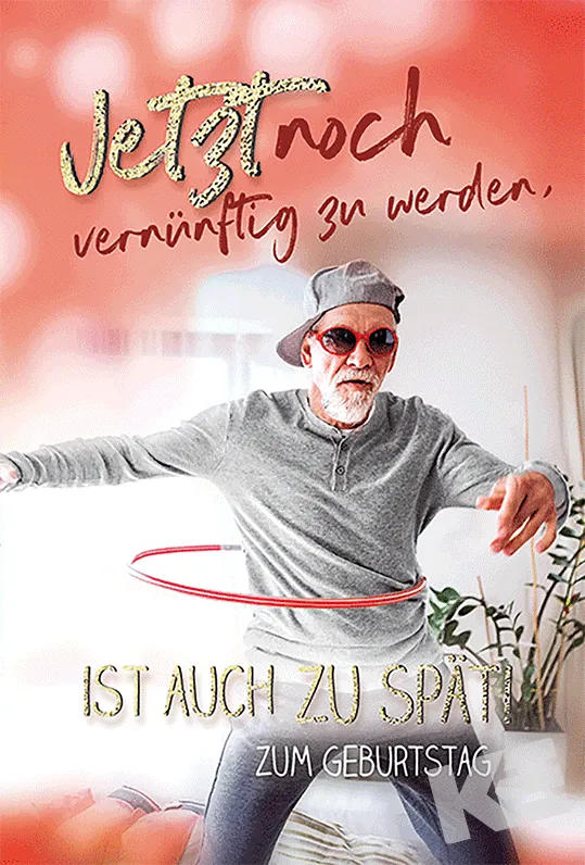 Kurt Eulzer 50-0128 Verjaardagskaart Man Hoelahoep 3D