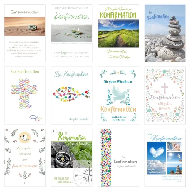 Edition Seidel 22365 belijdeniskaarten 12 stuks met envelop