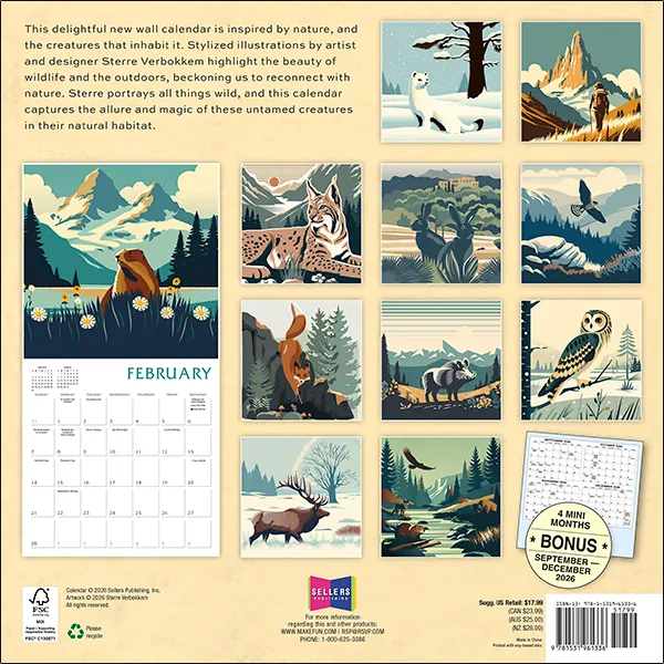 Sellers Publishing Mountain Life 2027 wandkalender natuur