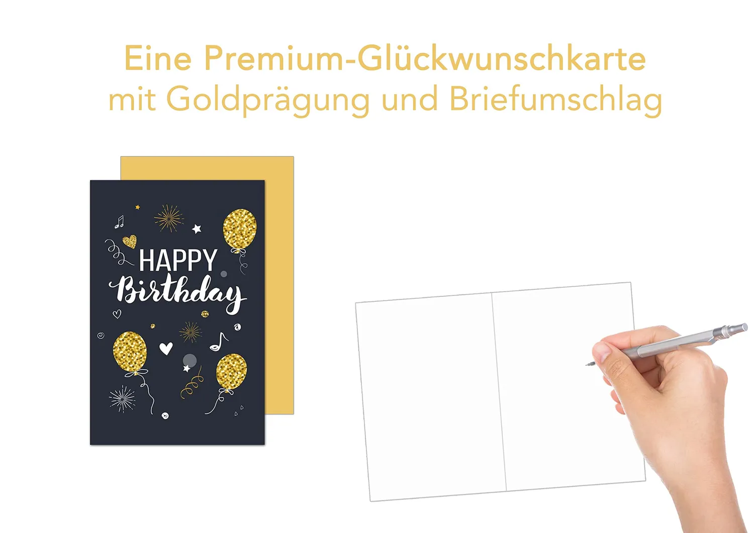 Edition Seidel Premium G2896 verjaardagskaart met goud