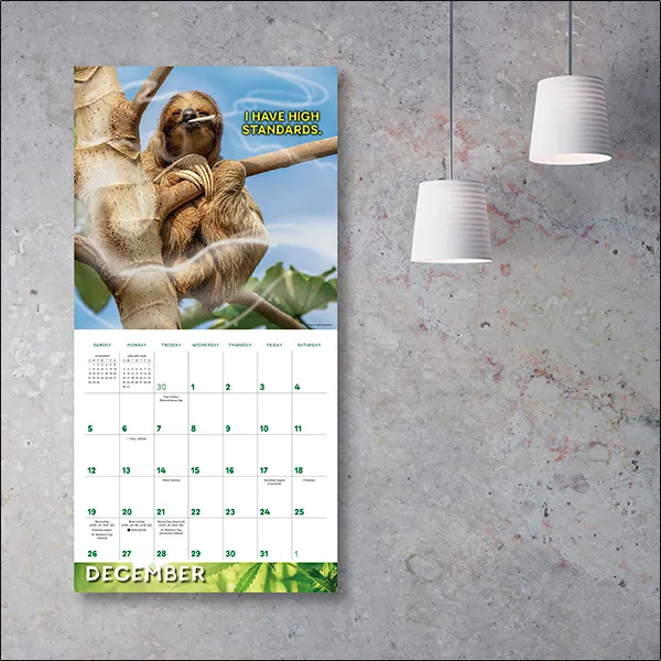 Sellers Publishing Stoner Sloths 2027 wandkalender luiaards