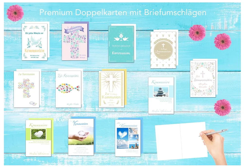 Edition Seidel Premium 20514 communiekaarten set 24 mix