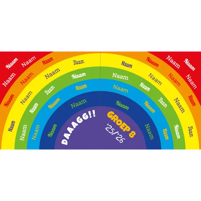 Gozi Regenboog Template stoeptegel 2 stuks bedrukt