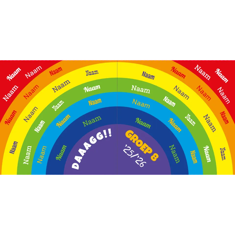 Gozi Regenboog Template stoeptegel 2 stuks bedrukt