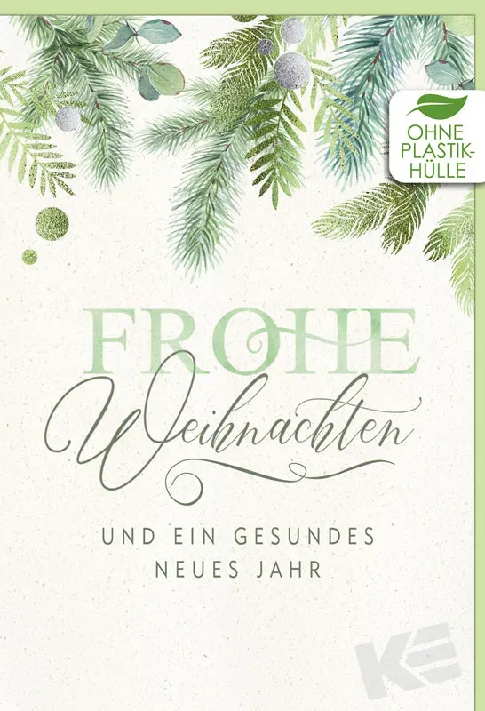 Kurt Eulzer 22-1679 kerstkaart Tannengrün met prägung