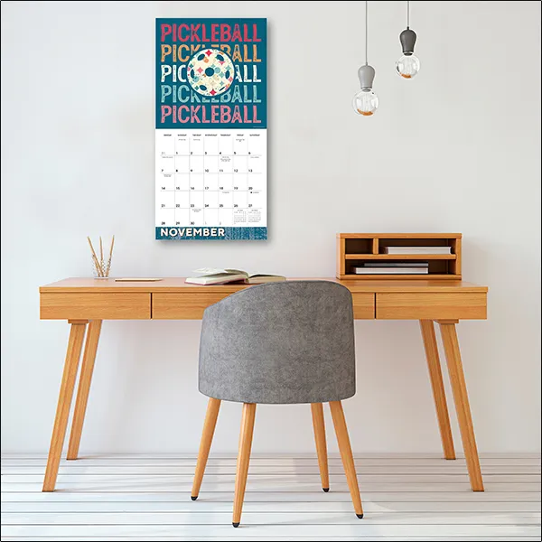 Sellers Publishing Pickleball 2027 wandkalender kleurrijk