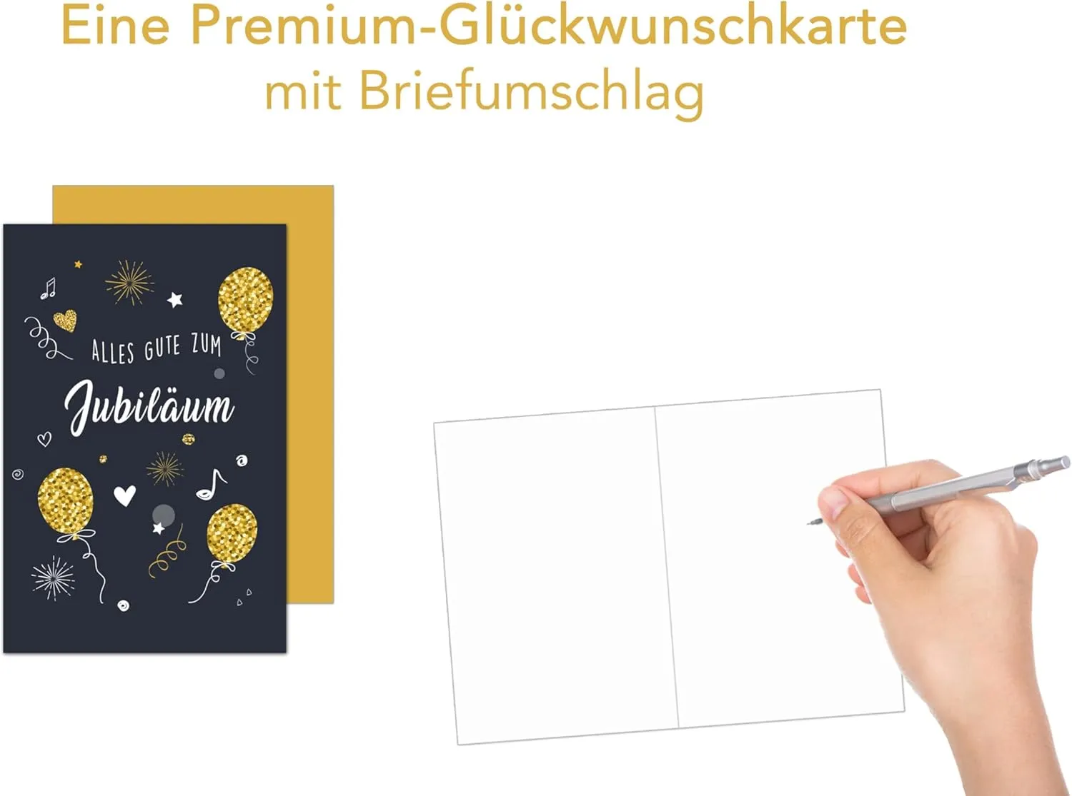 Edition Seidel Premium jubileum wenskaart J129 feest firma