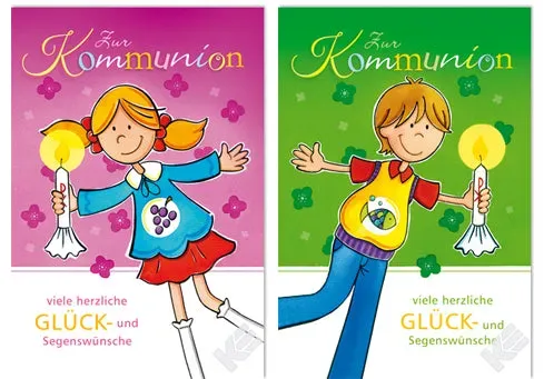 Kurt Eulzer 12-2772 communiekaart jongen en meisje – klapkaart
