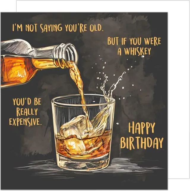 Edition Seidel Premium GQ187 SW024 verjaardagskaart whisky humor