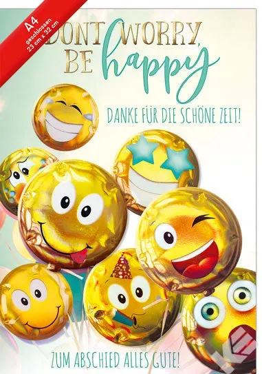 Kurt Eulzer 41-1437 afscheidskaart A4 smileys