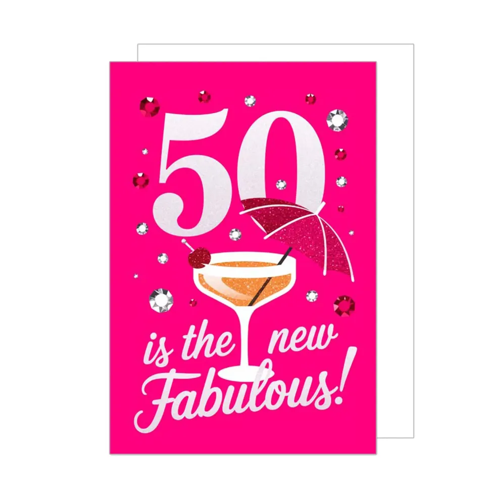 Edition Seidel Premium GZ364-50 verjaardagskaart 50 jaar cocktail