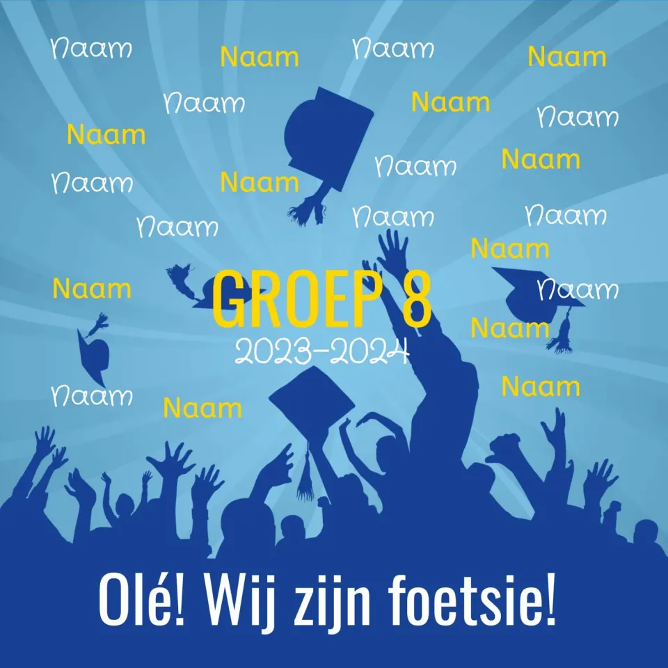 Gozi Groep 8 Ole Foetsie stoeptegel afscheidstegel