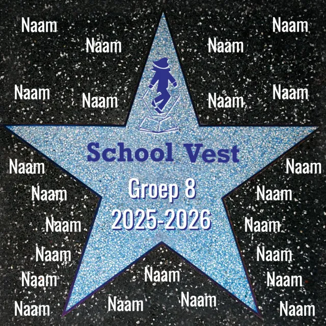 Gozi School Vest stoeptegel template persoonlijk