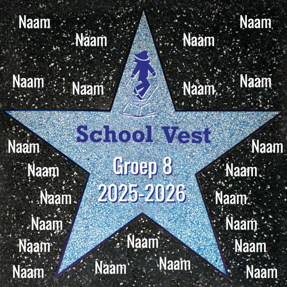 Gozi School Vest stoeptegel template persoonlijk