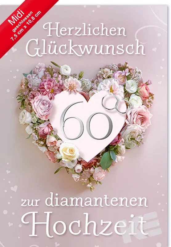 Kurt Eulzer 45-7332 wenskaart diamanten bruiloft hart