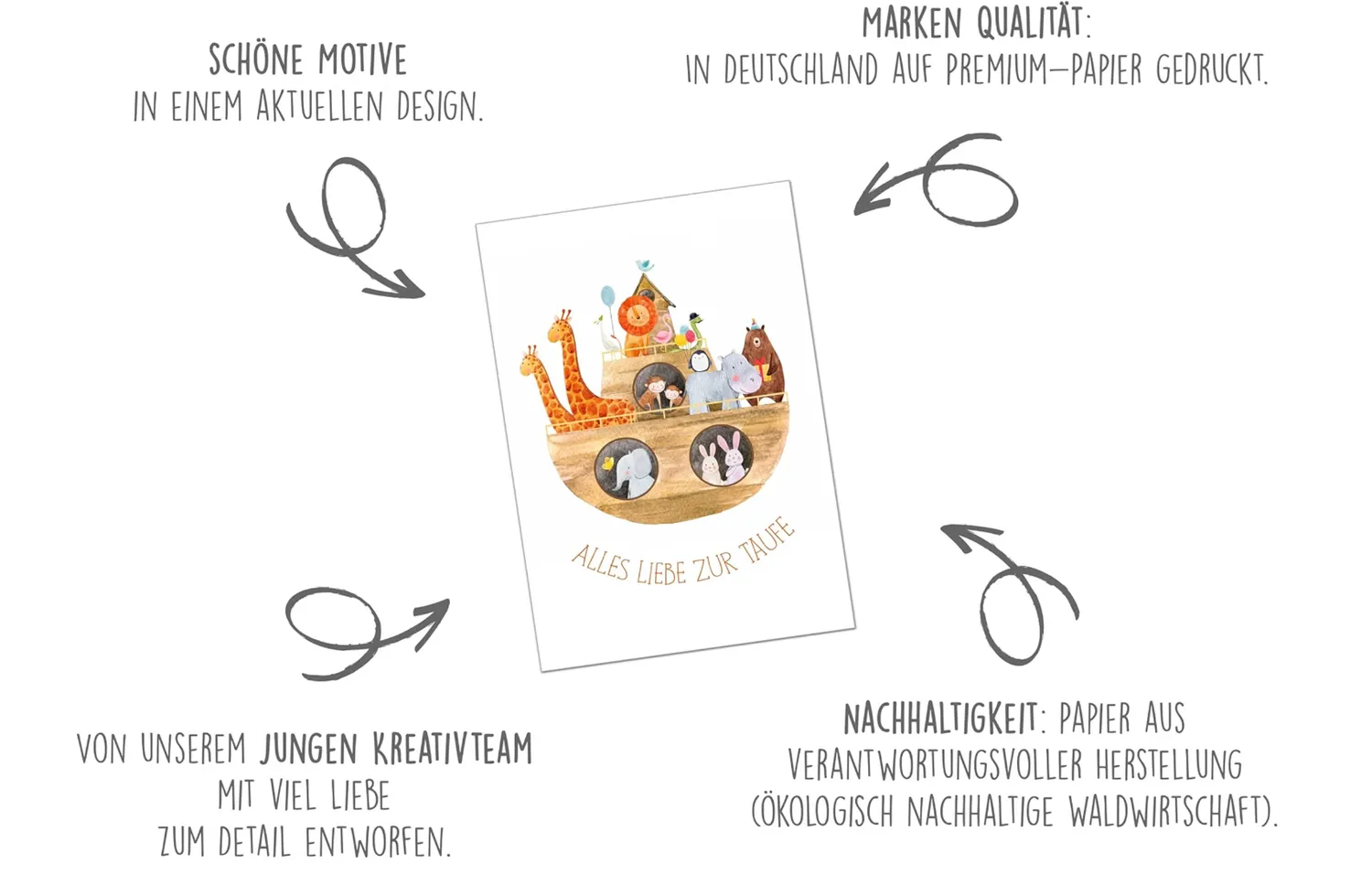 Edition Seidel SW026 doopkaarten set van 6 met envelop
