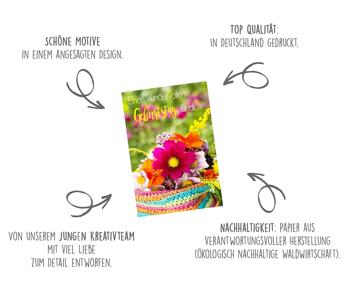 Edition Seidel 21236 verjaardagskaarten set 20 met spreuk