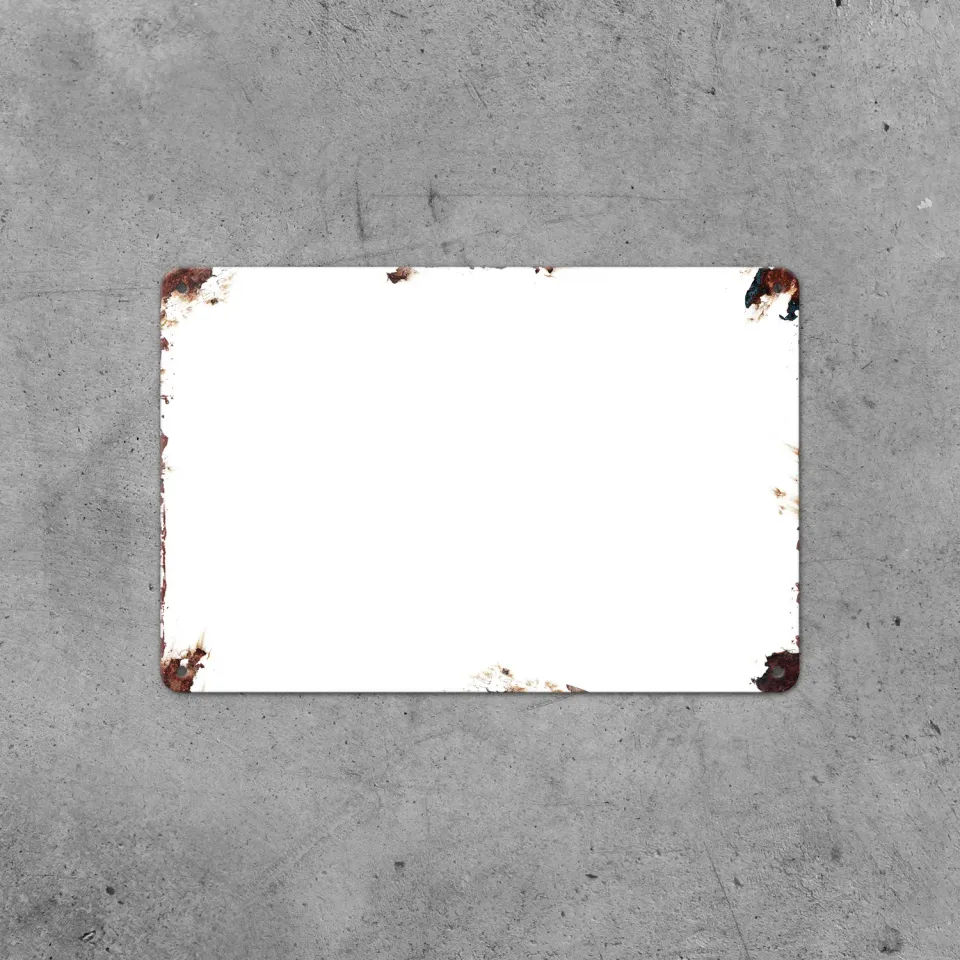 Gozi Roest Standaard metalen bord 30x20cm vintage