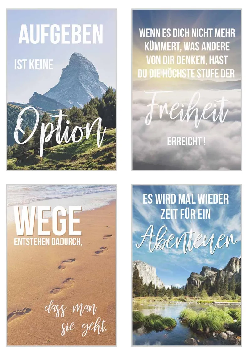 Edition Seidel Leben & Momente postkaarten set 25 spreuken
