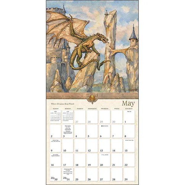 Sellers Publishing Dragons by Ciruelo 2027 wandkalender draken