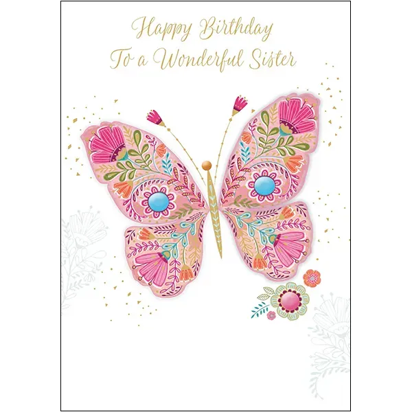 Sellers Publishing Birthday Sister B11889Q verjaardagskaarten 4 stuks
