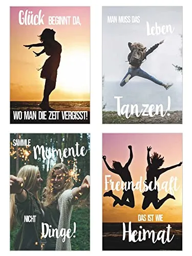 Edition Seidel Leben Momente postkaarten 40 stuks spreuken