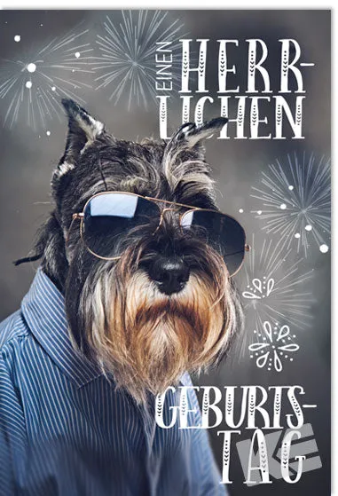 Kurt Eulzer 50-0119 verjaardagskaart hond 3D 1 stuk