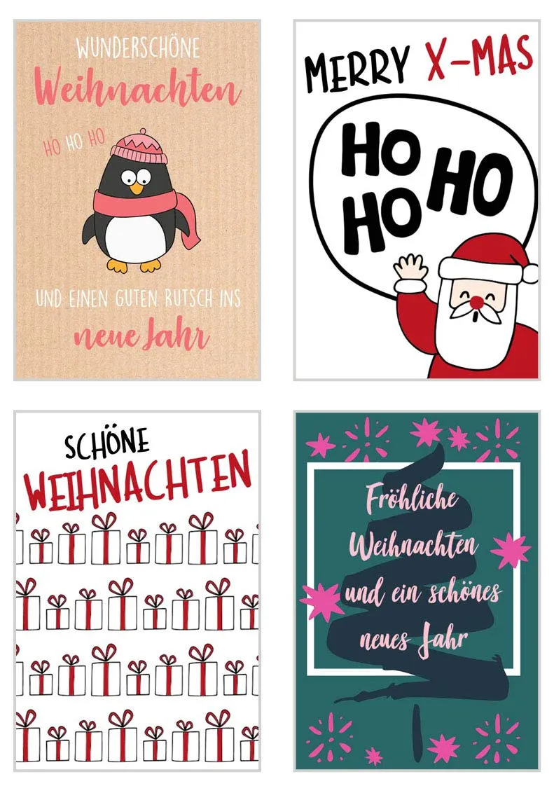 Edition Seidel 20123 kerstpostkaarten set 15 stuks modern