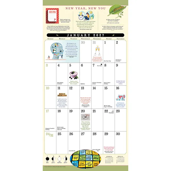 Sellers Publishing Old Farmer's Almanac 2027 wandkalender 17 maanden