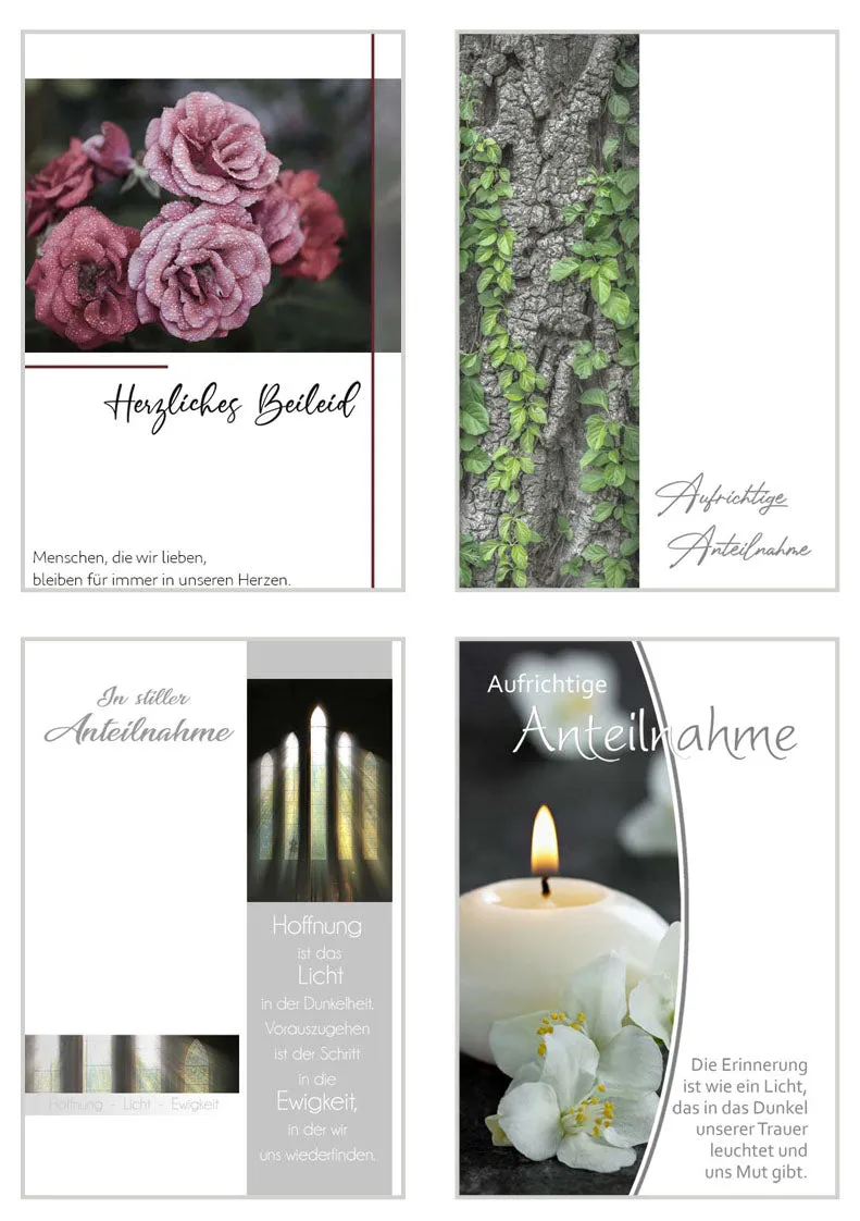 Edition Seidel rouwkaarten 20847 set 20 met envelop