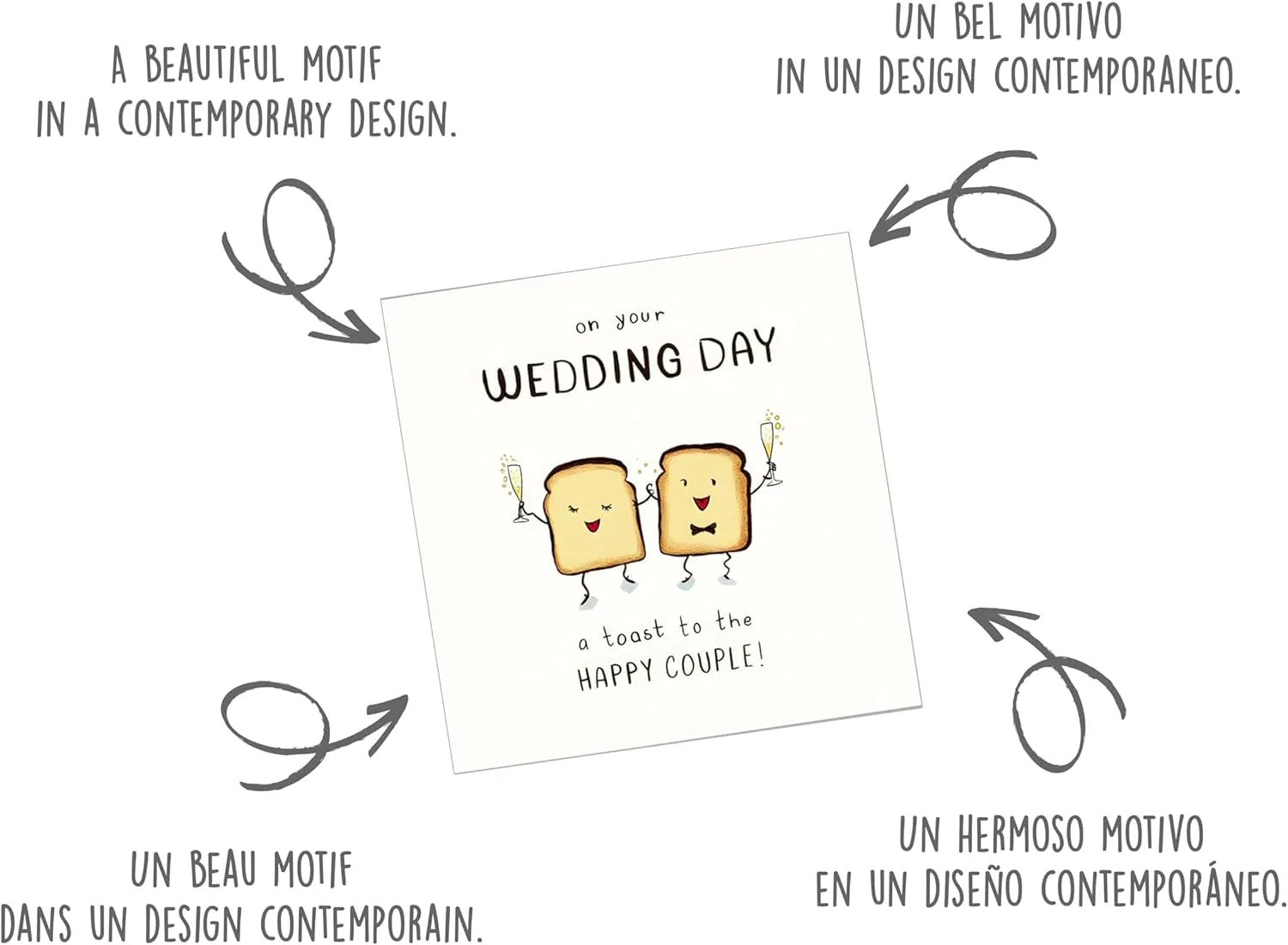 Edition Seidel HQ104 huwelijkskaart vierkant Just Married