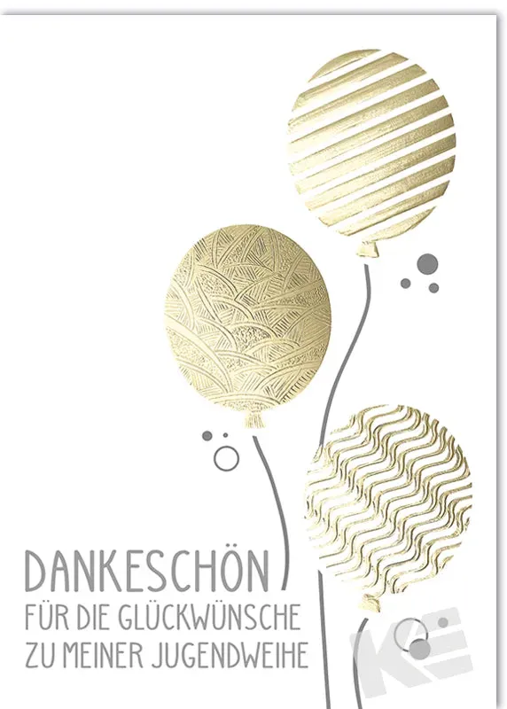 Kurt Eulzer 17-3769 bedankkaart ballonnen 5 stuks