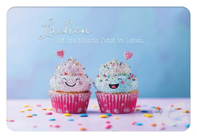 Kurt Eulzer 30-0036 wenskaart muffins glitter