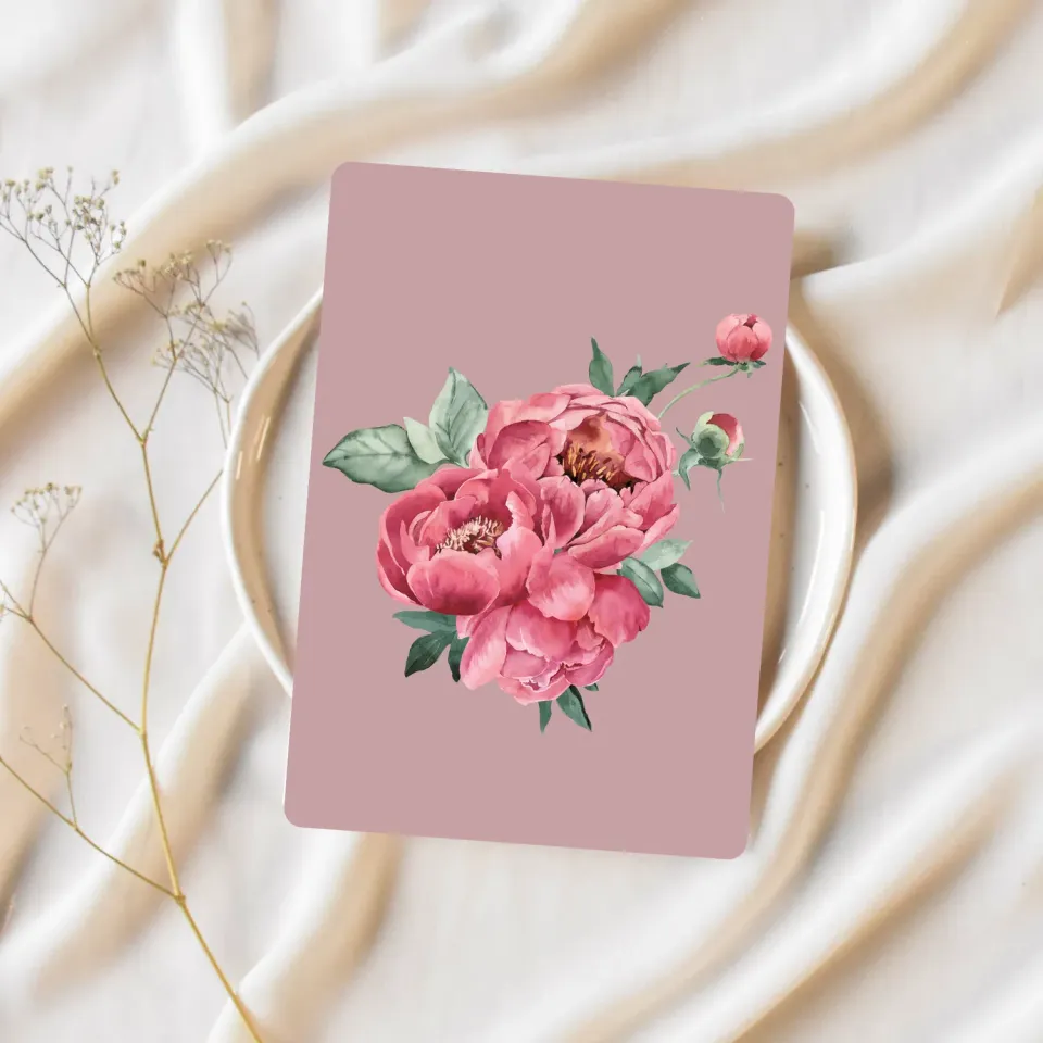Lilly Braun Flower 4 5022 ansichtkaart bloemenmotief