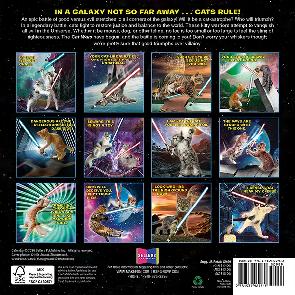 Sellers Publishing Cat Wars 2027 minikalender katten