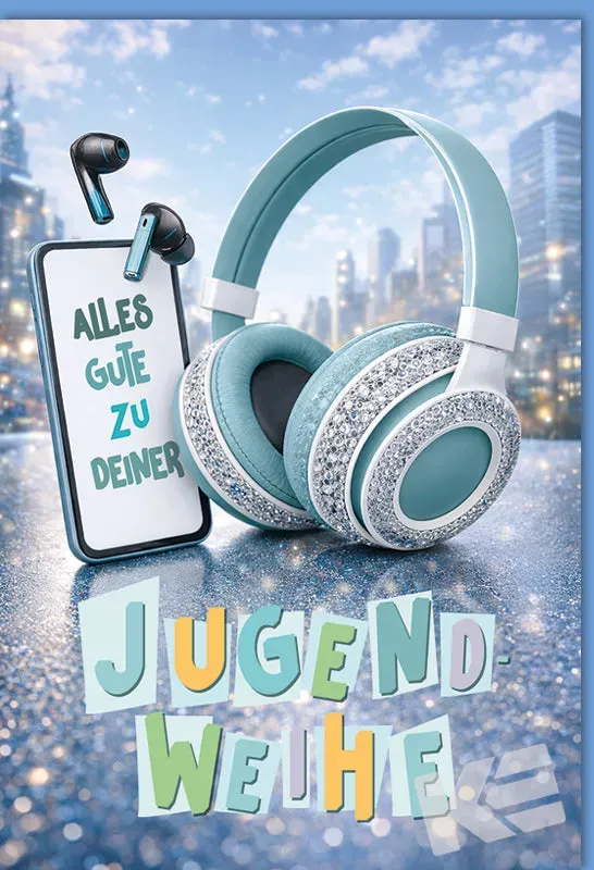 Kurt Eulzer Jugendweihe 17-1078 wenskaart koptelefoon per stuk