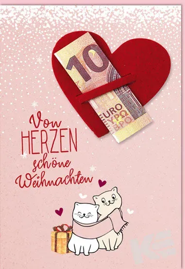 Kurt Eulzer 23-1558 geldkaart kerst katten 10 stuks