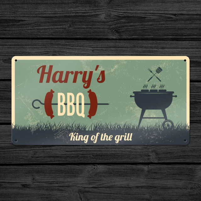 Gozi BBQ Worst metalen bord 40x20cm BBQ