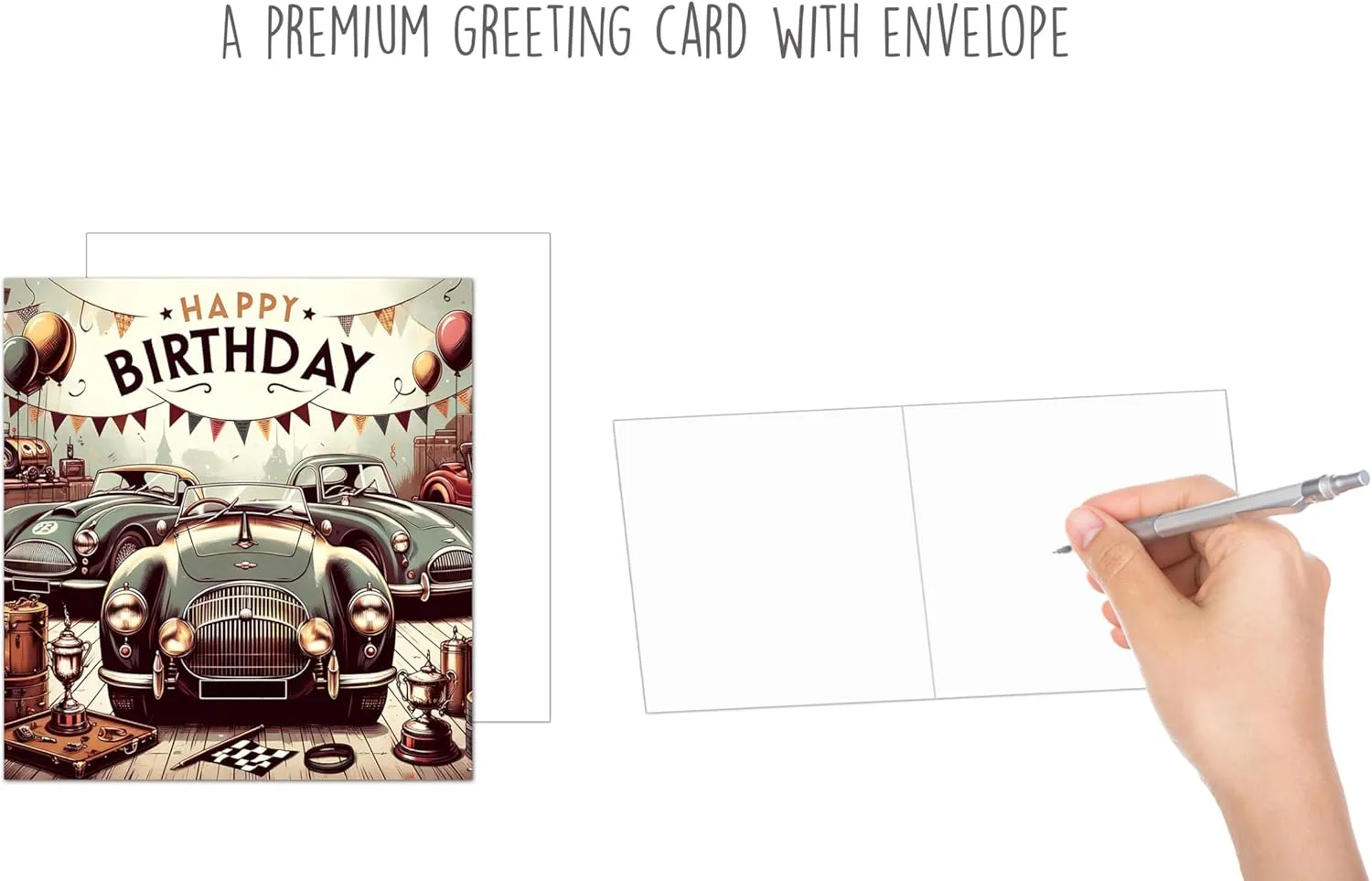 Edition Seidel Premium GQ272 SW024 verjaardagskaart oldtimer
