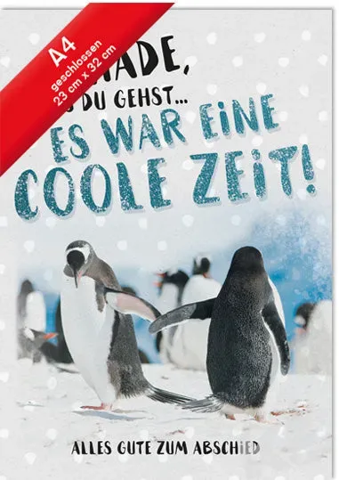 Kurt Eulzer 41-1402 wenskaart pinguïns A4 per stuk