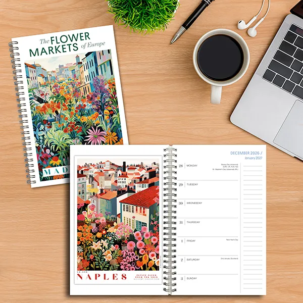 Sellers Publishing Flower Markets 2027 weekplanner bloemen