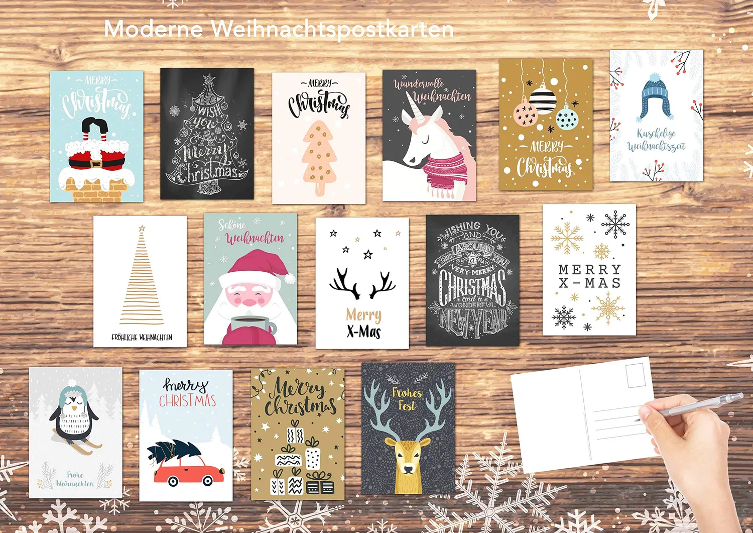 Edition Seidel Set 2 kerst ansichtkaarten 60 stuks mat