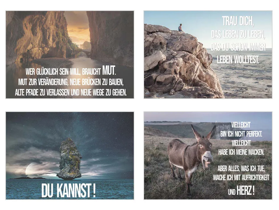 Edition Seidel Leben & Momente ansichtkaarten 25 stuks spreuken