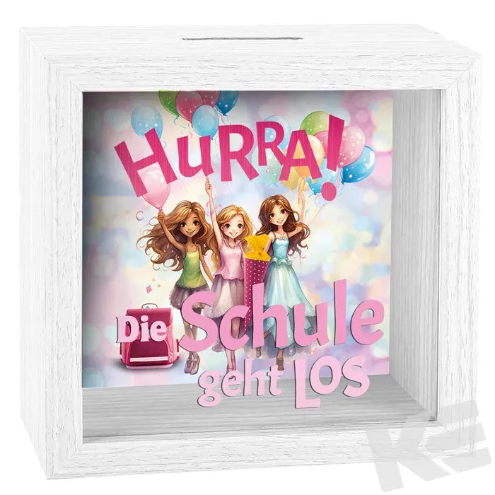Kurt Eulzer 01-0308 spaarpot hout school meisje 11 cm