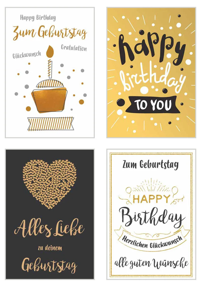 Edition Seidel 20532 verjaardagskaarten set 20 stuks envelop
