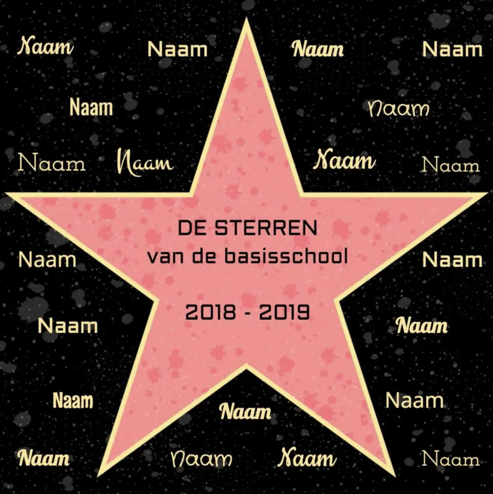 Gozi Hollywood Groep 8 stoeptegel met namen