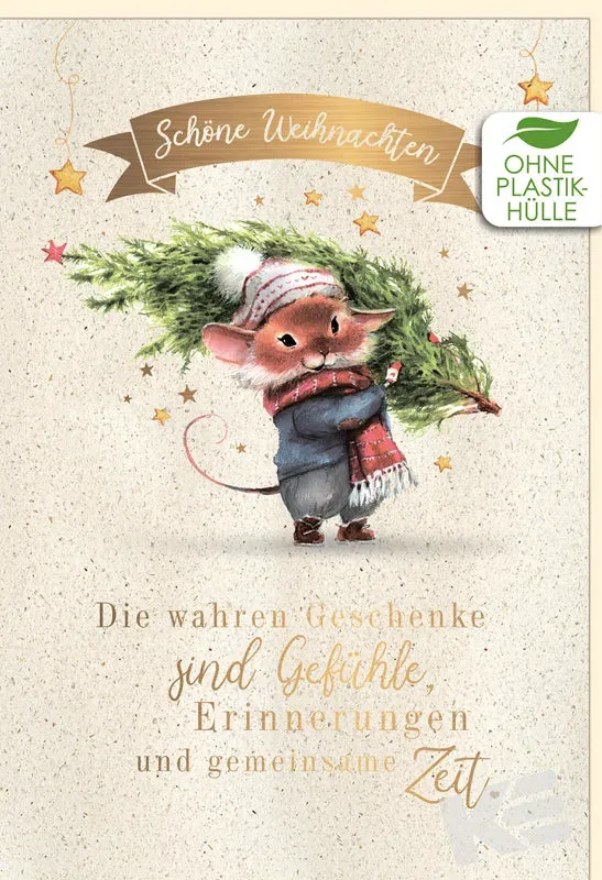 Kurt Eulzer Green Christmas 22-1567 kerstkaart hamster